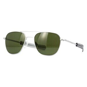 New AMERICAN OPTICAL Silver Square Original Pilot C4 BT SM GNN Sunglasses Women